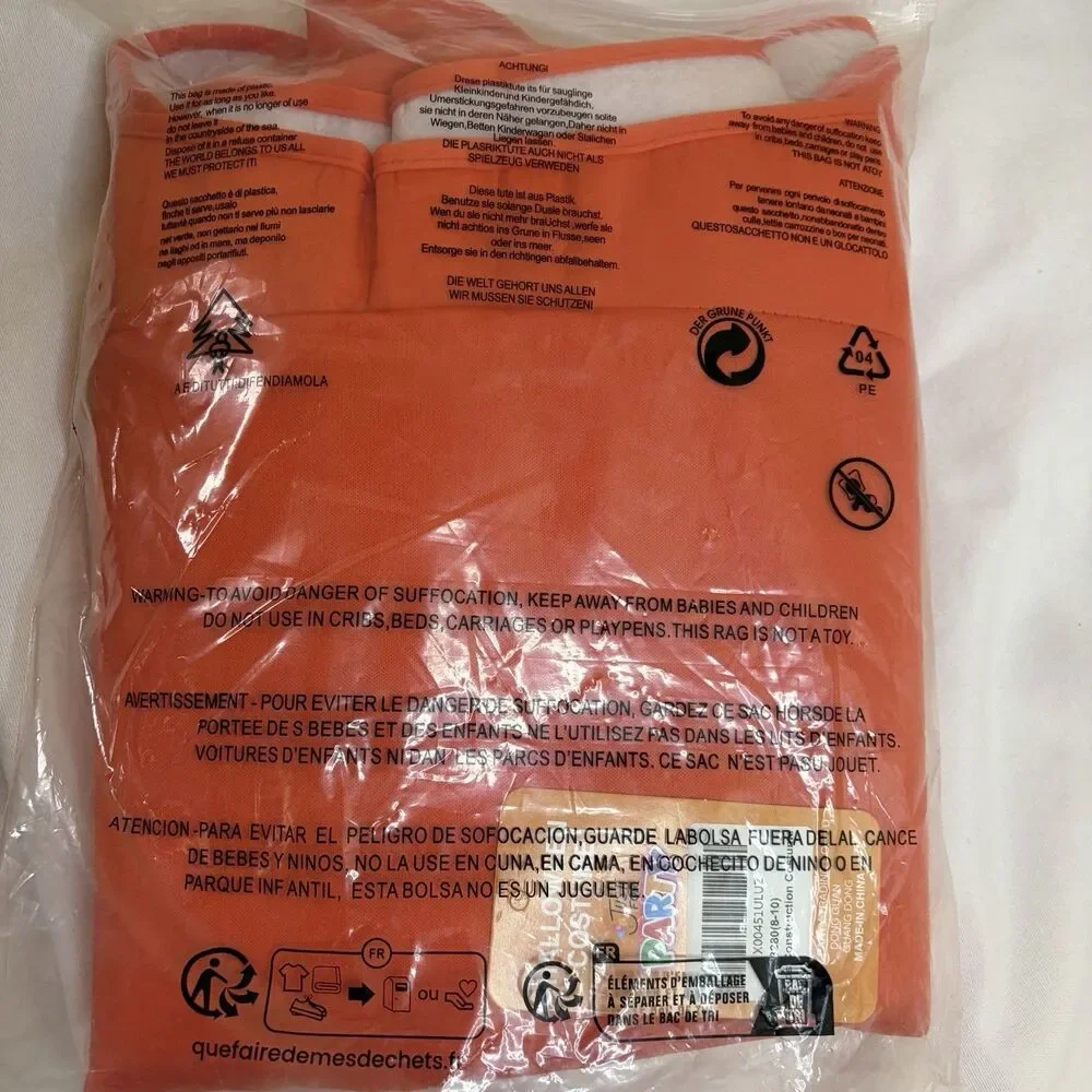Construction Cone Costume Kids Youth Size 8/10 Orange Traffic Cone Halloween